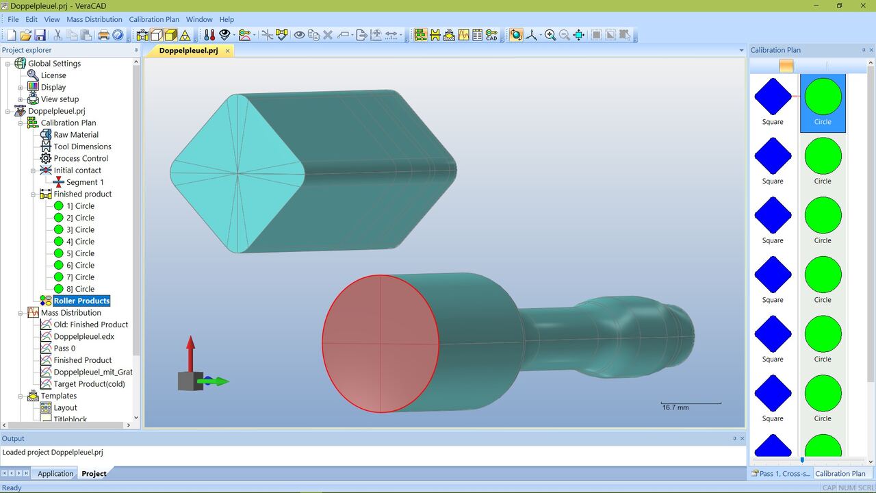 VeraCAD 孔型剖面（方、橢圓、圓）與 2D 圖面設定
